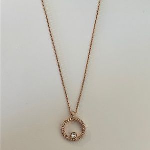 Swarovski Crystal and rose gold necklace